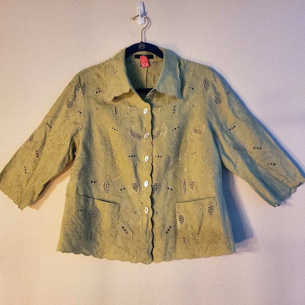 Kial Embroidered Collared Jacket - Picture 13 of 16